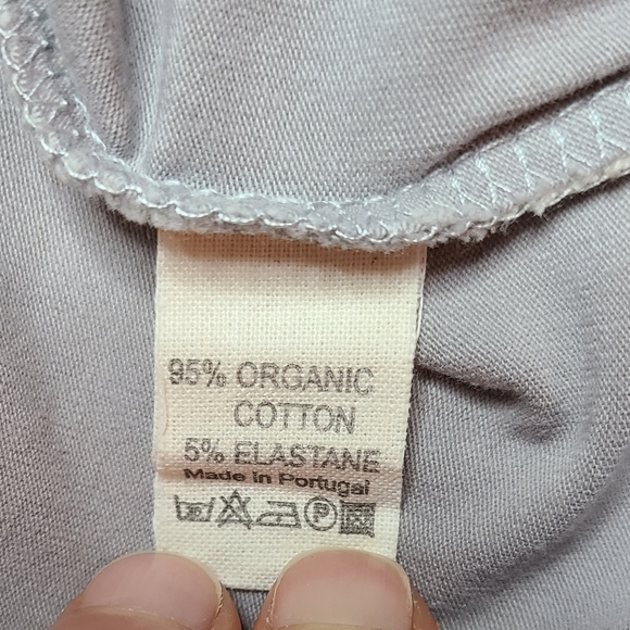 August River Organic Short Sleeve Kimono 6-9M & Colored Organics White Hat XS/S - Picture 7 of 8